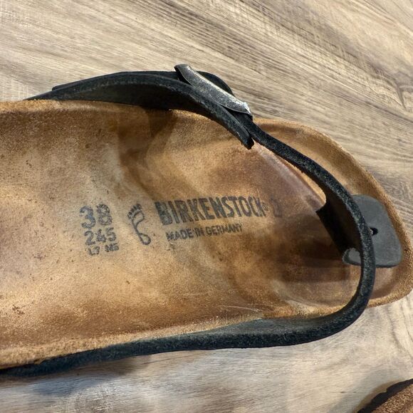 Birkenstock Gizeh Birko-Flor Black Size 38/ US 7 - Picture 5 of 8